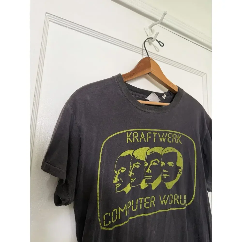 Kraftwerk Computer World Black Cotton T Shirt‎ 1981 USA Tour Vintage Original